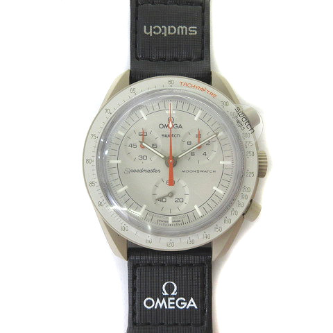 【中古】未使用品 オメガ OMEGA SO33C100 スウォッチ SWATCH ミッション トゥ ジュピター スピードマスター 腕時計 クォーツ メンズ