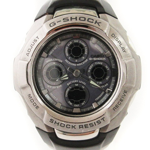 【中古】カシオジーショック THE G 腕時計 GW-1200TDJ 電波 タフソーラー アナデジ シルバーカラー ウォッチ ジャンク
