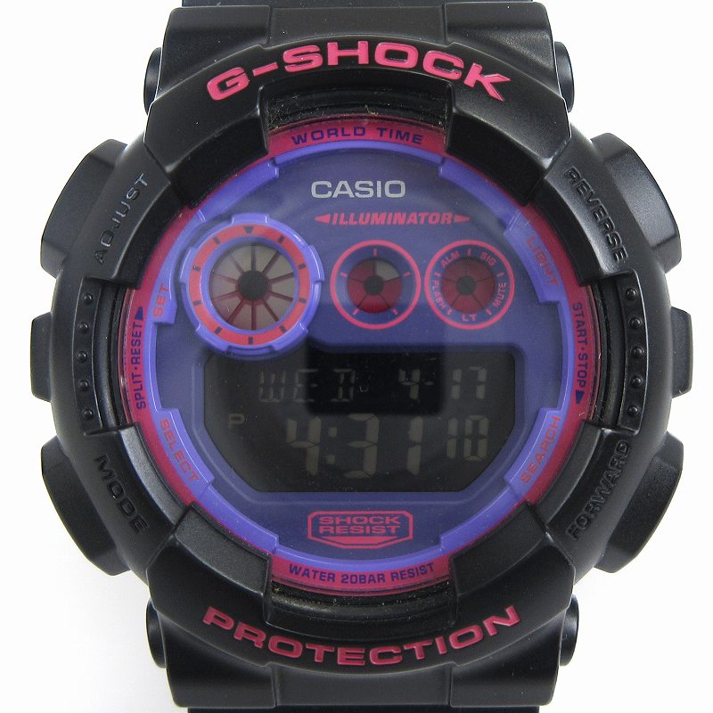 【中古】カシオジーショック CASIO G-SHOCK 腕時計 デジタル GD-120N-1B4JF 黒 ブラック 紫 パープル ウォッチ ■SM1