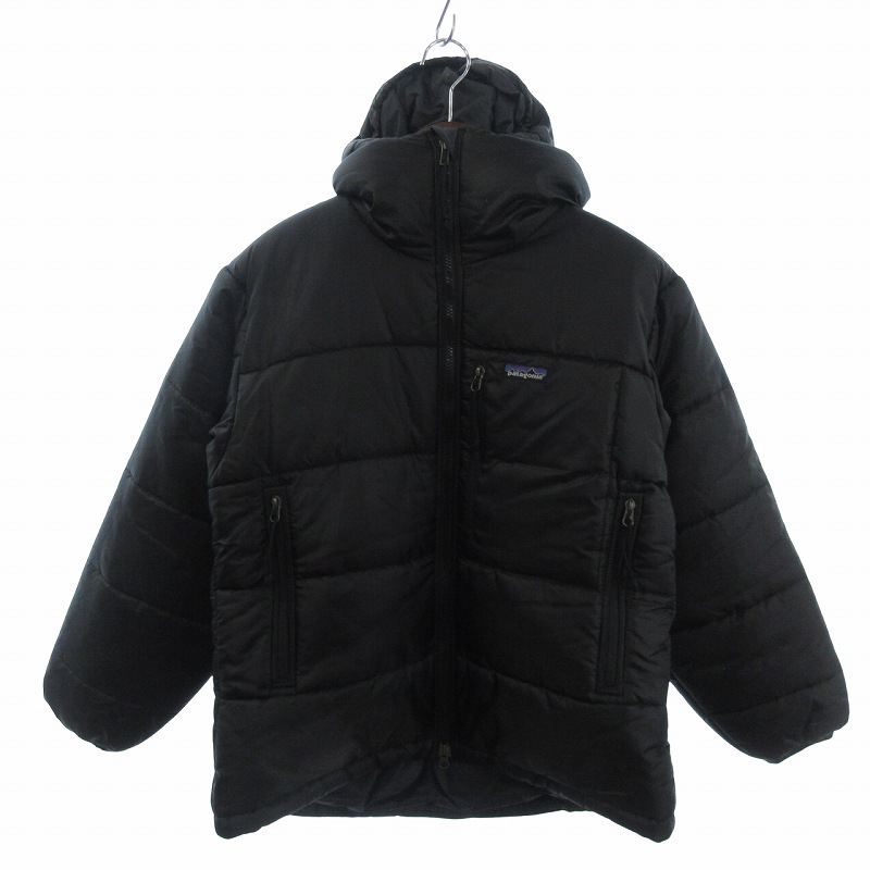 【中古】パタゴニア Patagonia 2002 DAS PARKA ダスパーカー 中綿ジャケット ジップアップ ロゴ 刺? 84097 黒 ブラック XS メンズ