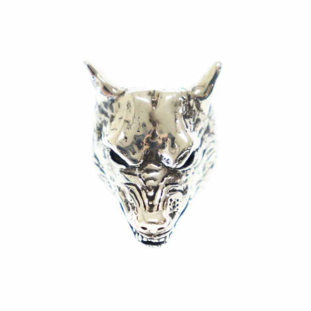 【中古】CRAZY PIG クレイジーピッグ Wolf Ring ウルフ リング 13号 シルバー ブランド古着ベクトル 中古 ● 250503