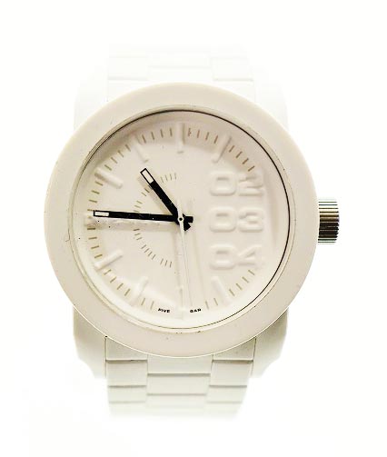 【中古】ディーゼル DIESEL FRANCHISE DZ1436 フランチャイズ 腕時計 ホワイト【ブランド古着ベクトル】240204 ●