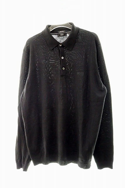 【中古】ヒューゴボス HUGO BOSS REGULARFIT EXTRAFINEMERINO セーター ニットポロシャツL 240120● メンズ