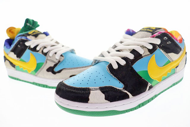 【中古】ナイキ NIKE SB DUNK LOW PRO QS F & F BEN & JERRY'S 2020 27cm CHUNKY DUNKY CU3244-100 ▲■240719