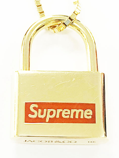 【中古】シュプリーム SUPREME × JACOB＆CO. 20AW 14K GOLD LOCK PENDANT ジェイコブ ゴールド ☆AA & starf;▲■240823