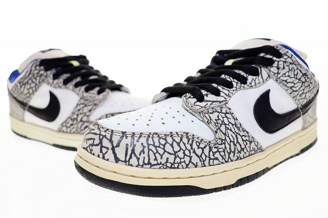 【中古】ナイキ NIKE DUNK LOW PRO SB SUPREME 2002 1st 29cm WHITE CEMENT 304292-001 ▲241112