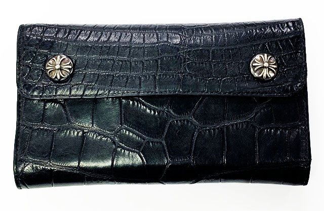 【中古】クロムハーツ CHROME HEARTS WAVE ALLIGATOR ウェーブ ウォレット アリゲーター 財布 ☆AA & starf;▲■ 250324