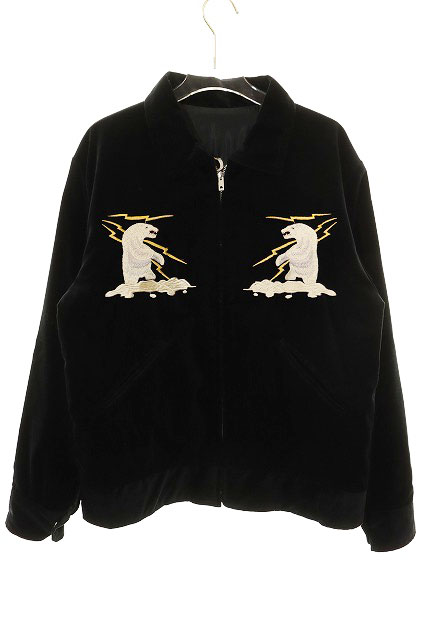 【中古】ゴールド GOLD 東洋エンタープライズ VELVETEEN SOUVENIR JACKET BLACK M GL13398 スカジャン 250515
