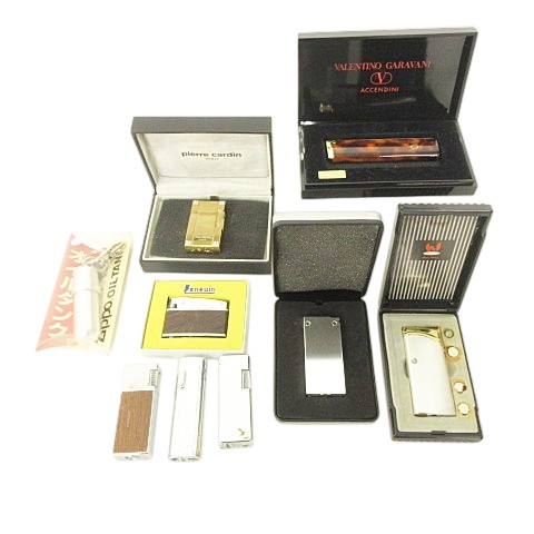 【中古】ピエールカルダン Pierre Cardin 他 ブランド ライター ジャンク 9点セット おまとめ オイルタンクあり