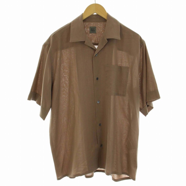 【中古】BEST PACK BEST PACKING STORE S/S Summer Wool Shirt オープンカラーシャツ BPS-20H-021-3 半袖 Free 茶