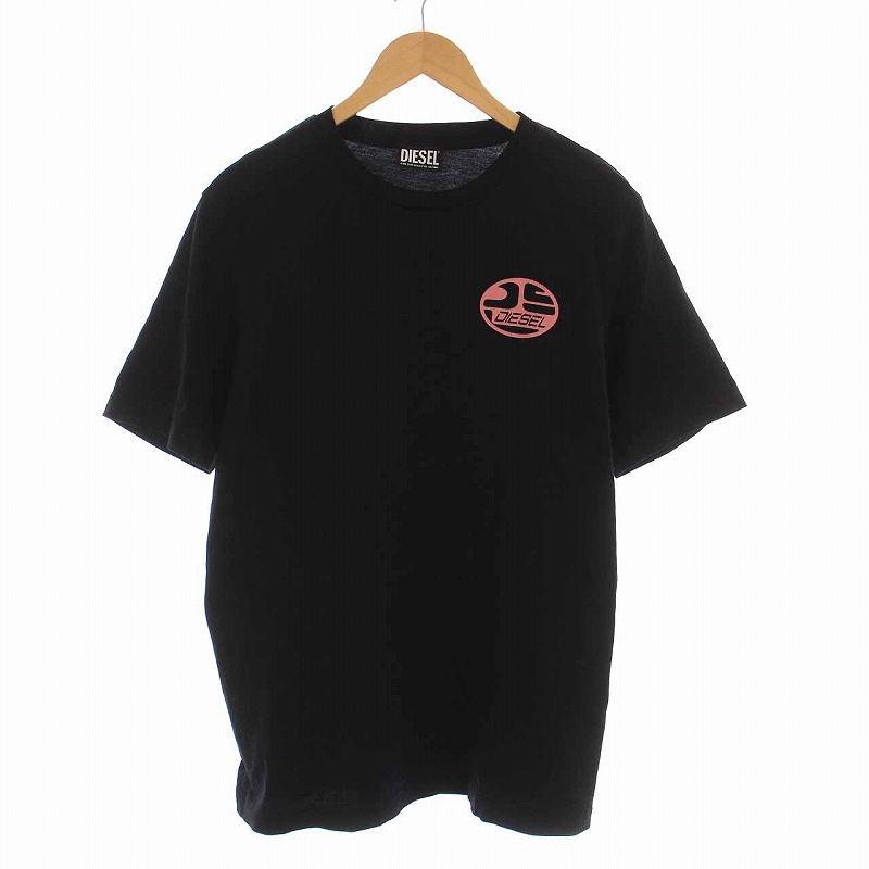 【中古】ディーゼル DIESEL T-JUST-K2 Tシャツ カットソー クルーネック プリント 半袖 M 黒 ブラック /YM メンズ