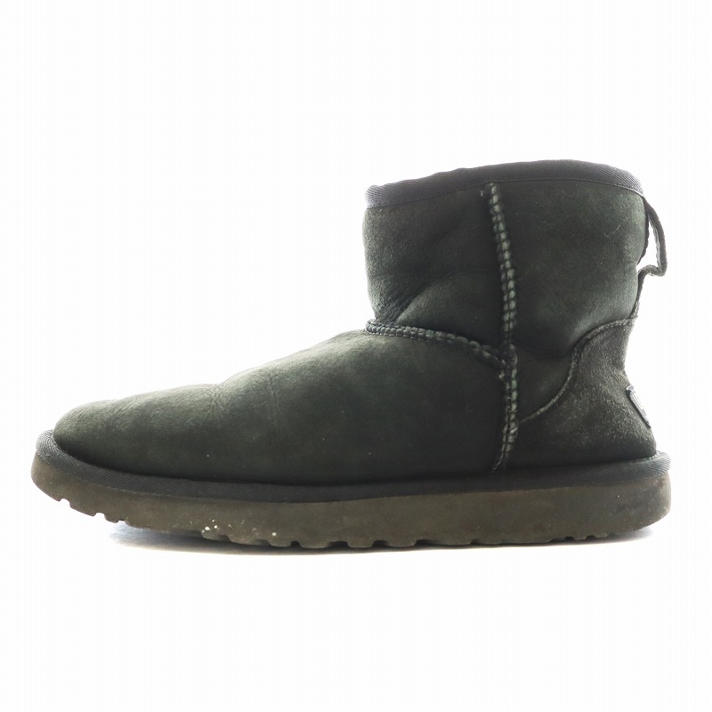 【中古】アグ オーストラリア UGG australia クラシック ミニ ムートンブーツ ショートブーツ US7 黒 ブラック 5854