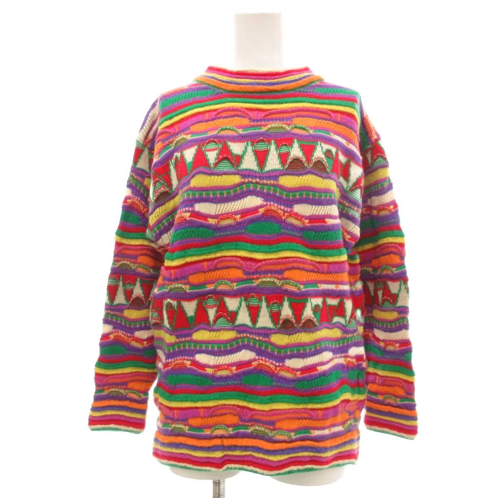 【中古】エンリコ・コベリ ENRICO COVERI ニット セーター ハイネック 総柄 M マルチカラー /NU レディース