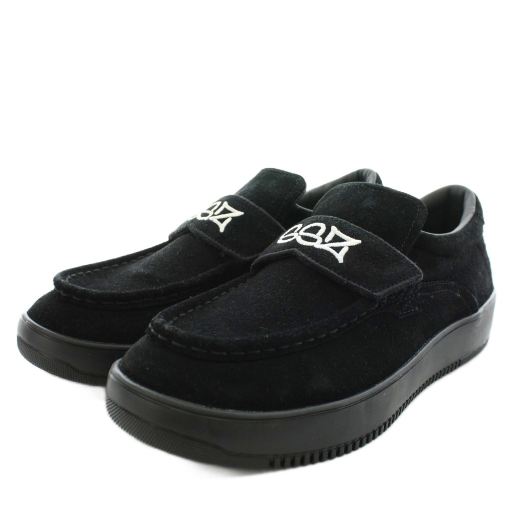 【中古】グラビス GRAVIS × SSZ BEAMS SURF & SK8 サーフアンドスケート ローファー ロゴ 27.0cm 黒 ブラック