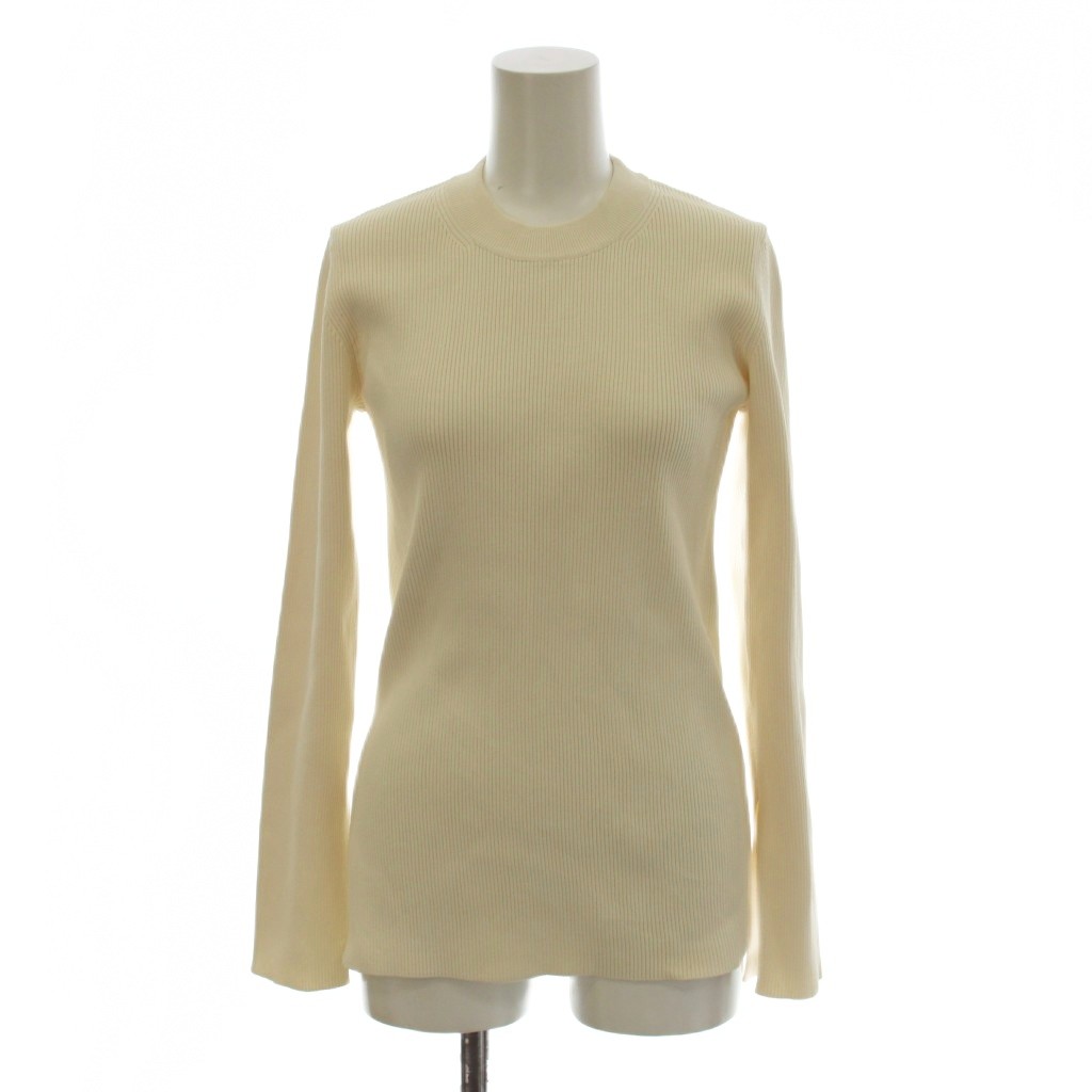 【中古】ベイジ BEIGE カットソー 4 アイボリー リブ 長袖 ラウンドネック /LP50 レディース