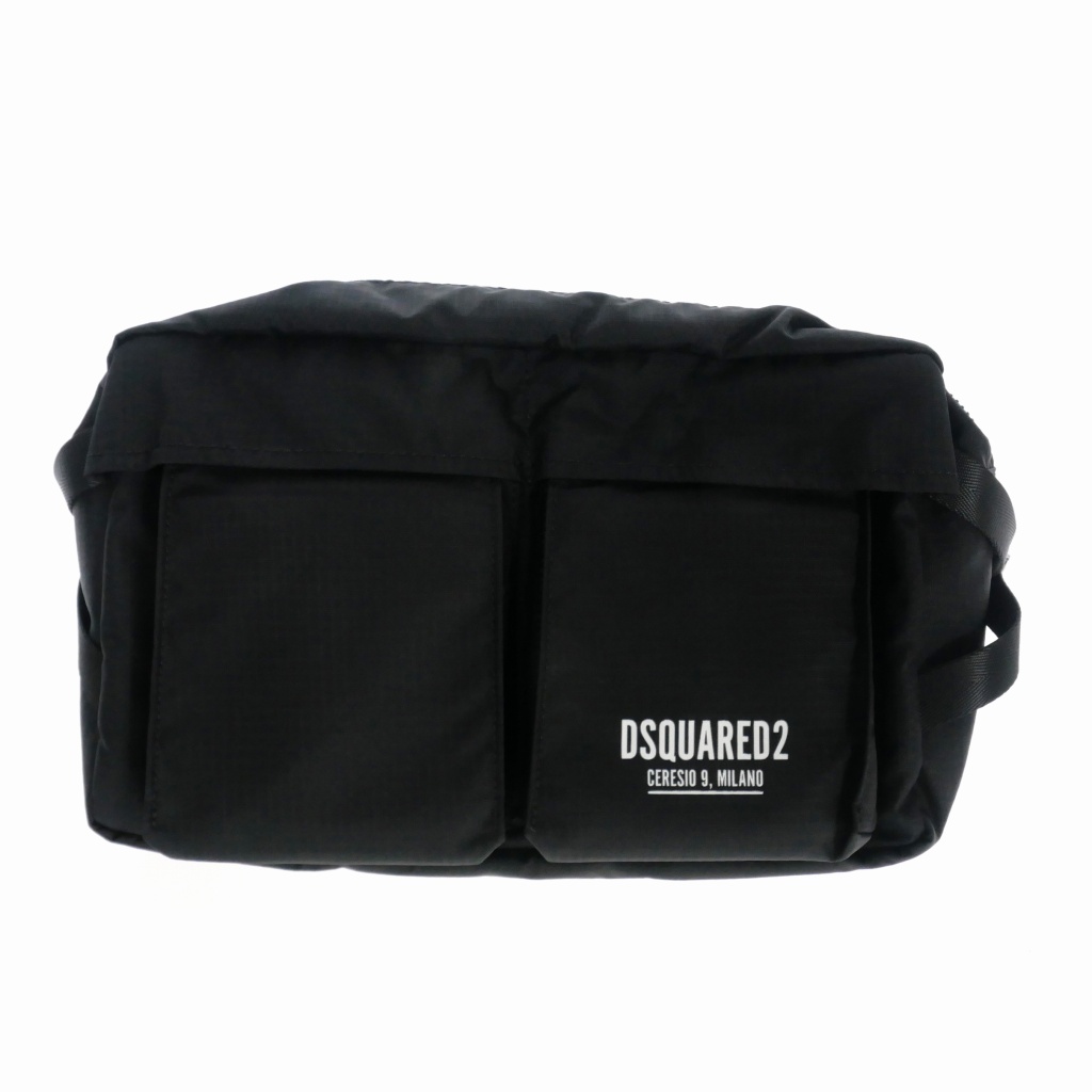 【中古】未使用品 ディースクエアード DSQUARED2 22AW BELT BAG ボディバッグ ウエストポーチ 鞄 ブラック 黒