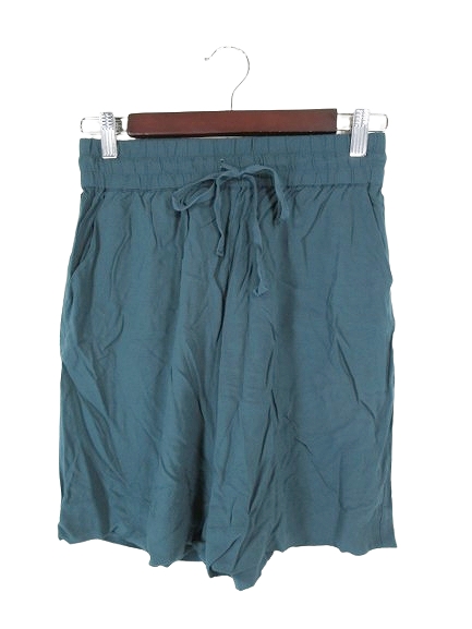 【中古】アモスタイル AMOSTYLE ショート パンツ ウエストゴム 無地 サイズM グリーン系 QQQ レディース