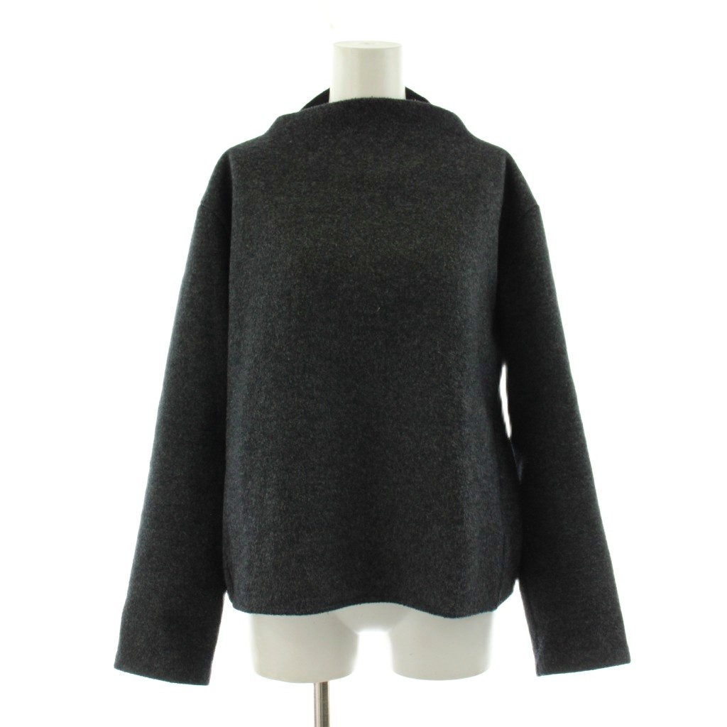 【中古】ベイジ BEIGE 23AW カットソー 長袖 ボトルネック 4 ダークグレー /KU ■BM レディース