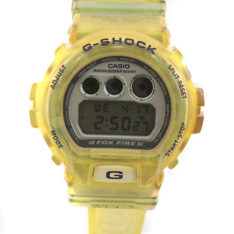 【中古】カシオジーショック CASIO G-SHOCK W.C.C.S. 腕時計 ウォッチ デジタル カレンダー付き ロゴ 黄 DW-6900