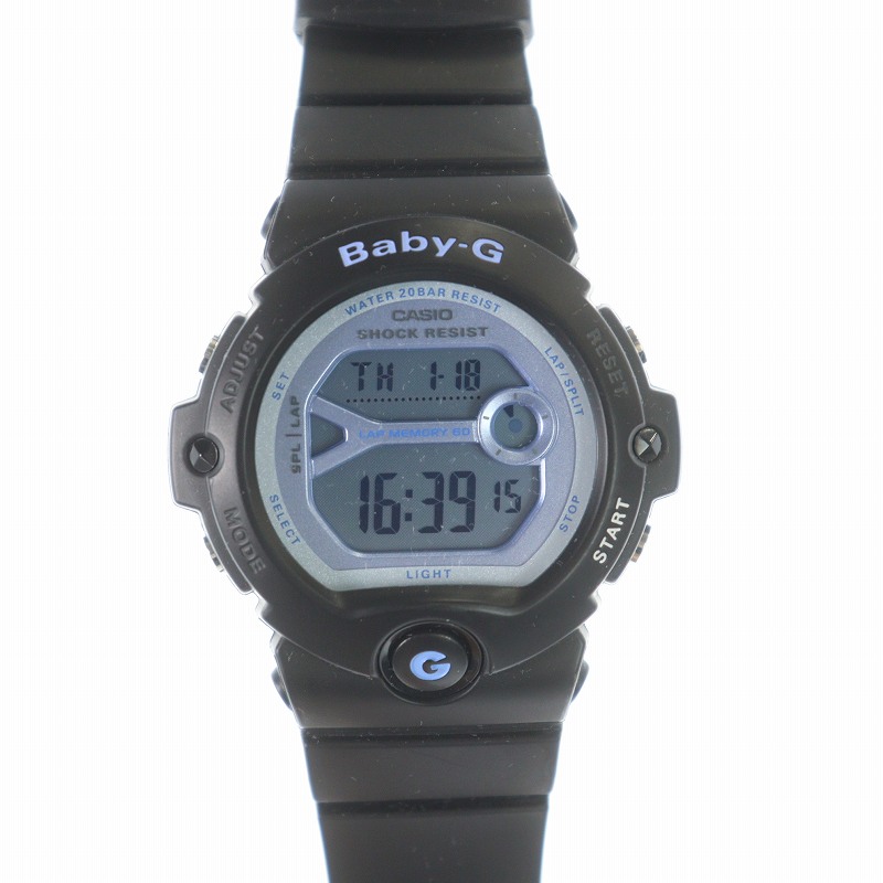 【中古】CASIO G-SHOCK Baby-G 腕時計 デジタル クォーツ ショックレジスト カレンダー 黒 青 BG-6903 3408 /SI3
