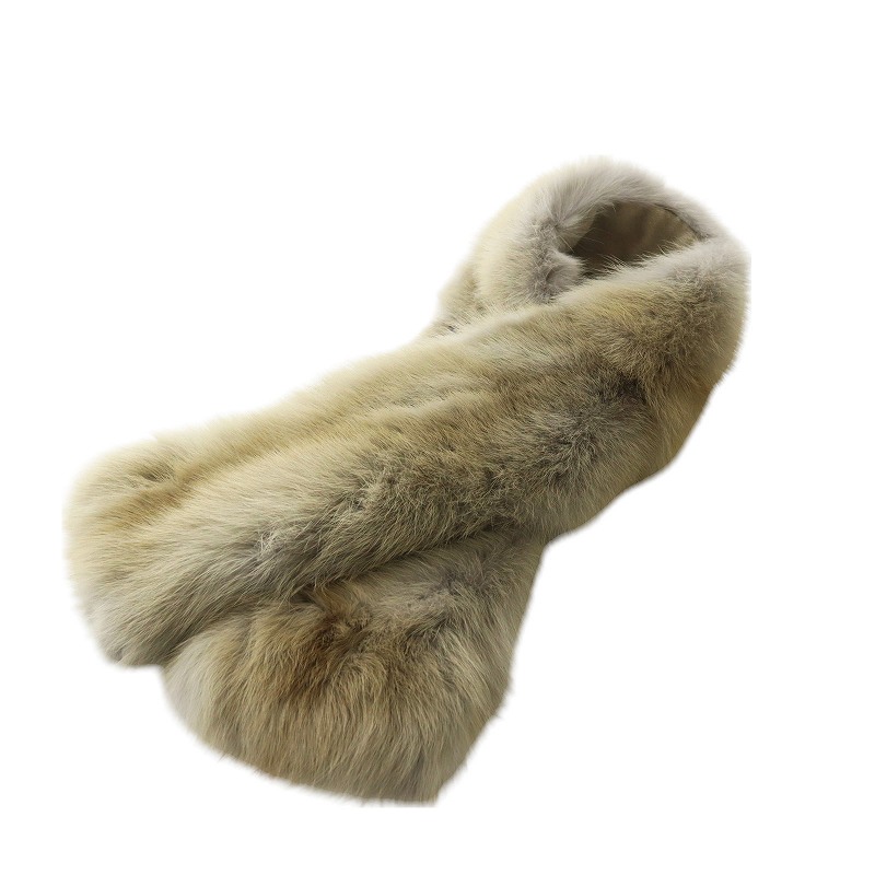 【中古】フォクシー ブティック Fur Stole Calin ファーティペット 毛皮 ロシアンセーブルファー グレー 37458
