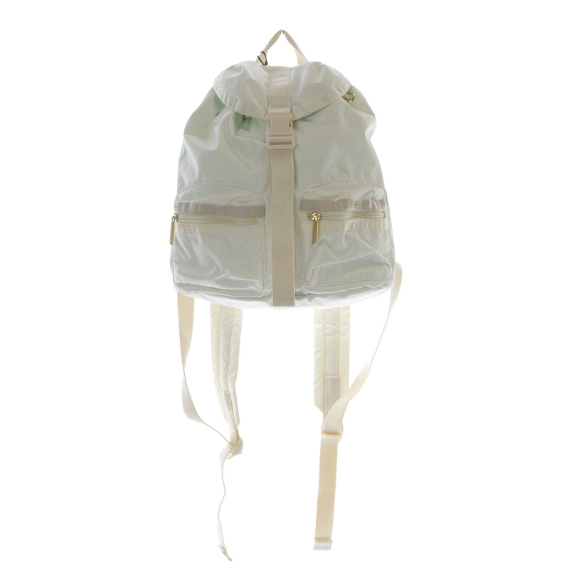 【中古】未使用品 レスポートサック リュックサック 白 ホワイト /SR36 レディース