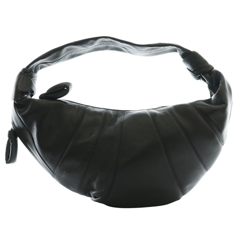 【中古】ルメール LEMAIRE Fortune Croissant バッグ ハンド ワンショルダー ラムレザー 黒 ブラック BG0071LL095