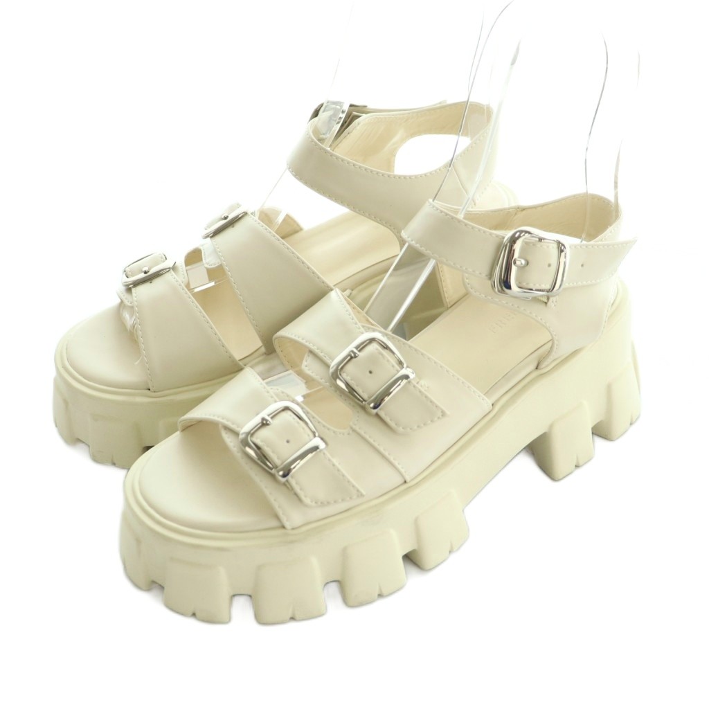 【中古】フリーズマート Free's Mart バックベルトサンダル M 23.5cm 白 /MI ■OS レディース