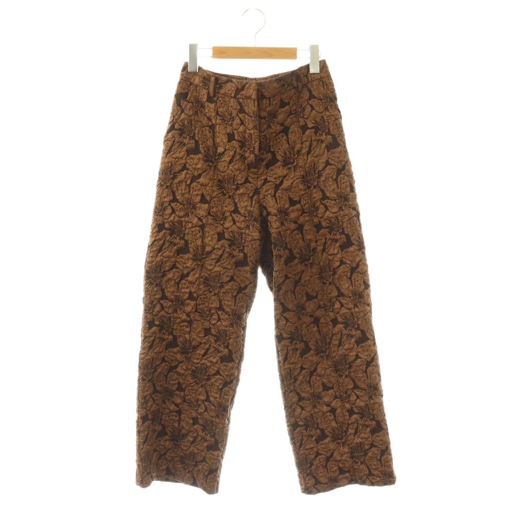 【中古】N.Natural Beauty Basic N.ナチュラルビューティーベーシック ジャガードパンツ 花柄 ストレート M