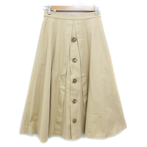 【中古】フリーズマート Free's Mart フレアスカート ロング丈 無地 FR ベージュ /FF49 レディース