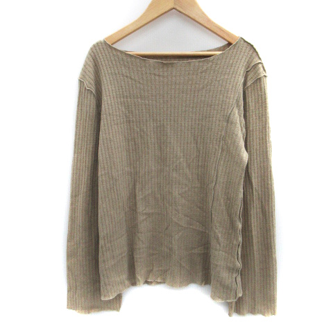 【中古】ティティベイト titivate カットソー 長袖 ラウンドネック F ベージュ /SM28 レディース