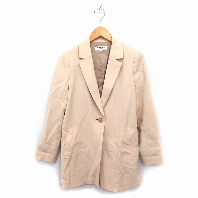 【中古】ナチュラルビューティーベーシック NATURAL BEAUTY BASIC チェスター コート アウター ミドル スリット 無地