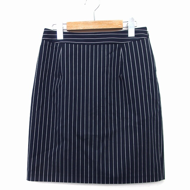 【中古】N.Natural Beauty Basic N.ナチュラルビューティーベーシック 台形 スカート ミニ 膝上 ストライプ 柄