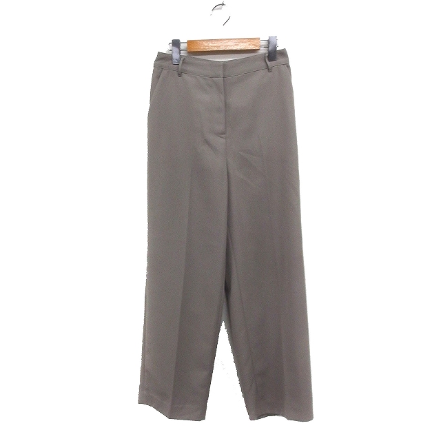 【中古】ナチュラルビューティーベーシック NATURAL BEAUTY BASIC ハイツイスト べネストレート ワイド パンツ 無地 S