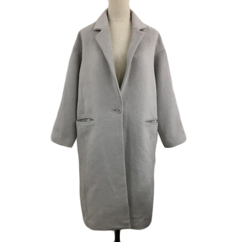 【中古】フリーズマート Free's Mart コート チェスター 無地 長袖 S グレー レディース