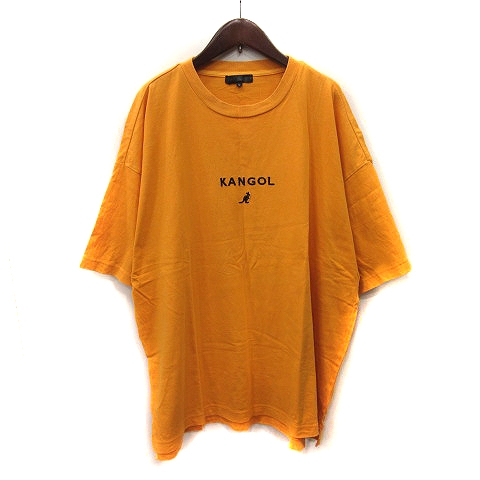 【中古】カンゴール KANGOL Tシャツ カットソー 半袖 刺繍 L オレンジ /YI メンズ
