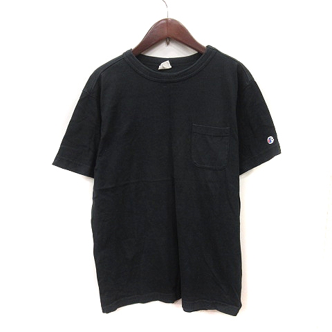 【中古】チャンピオン CHAMPION Tシャツ カットソー 半袖 M 黒 ブラック /YI メンズ