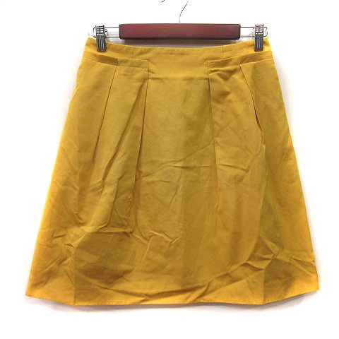 【中古】ボールジー BALLSEY トゥモローランド 台形スカート ひざ丈 38 黄色 イエロー /YI レディース