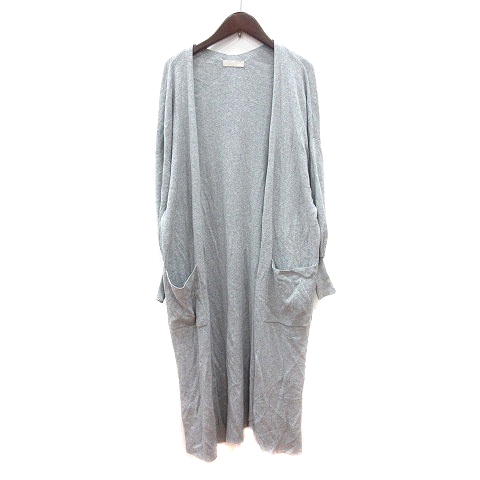 【中古】フリーズマート Free's Mart カーディガン ニット ロング FR グレー /MN レディース