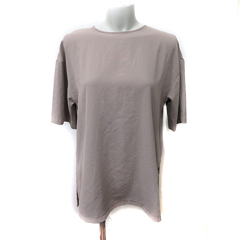 【中古】ナチュラルビューティーベーシック NATURAL BEAUTY BASIC チュニック 半袖 M モカ /YI レディース