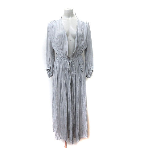 【中古】フリーズマート Free's Mart ブラウス ロング 長袖 ガウン FR グレー /YI レディース