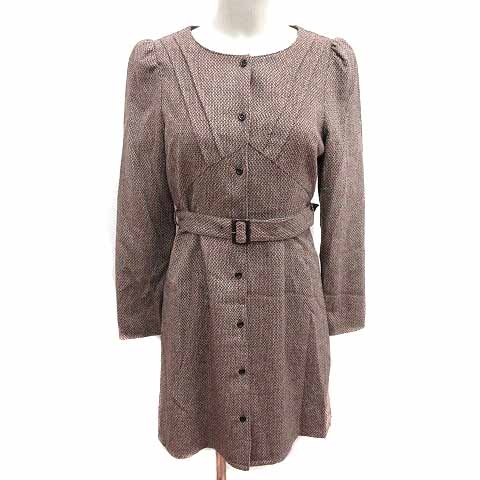 【中古】フリーズマート Free's Mart ワンピース ミニ ベルト FR 茶 ブラウン /YK レディース