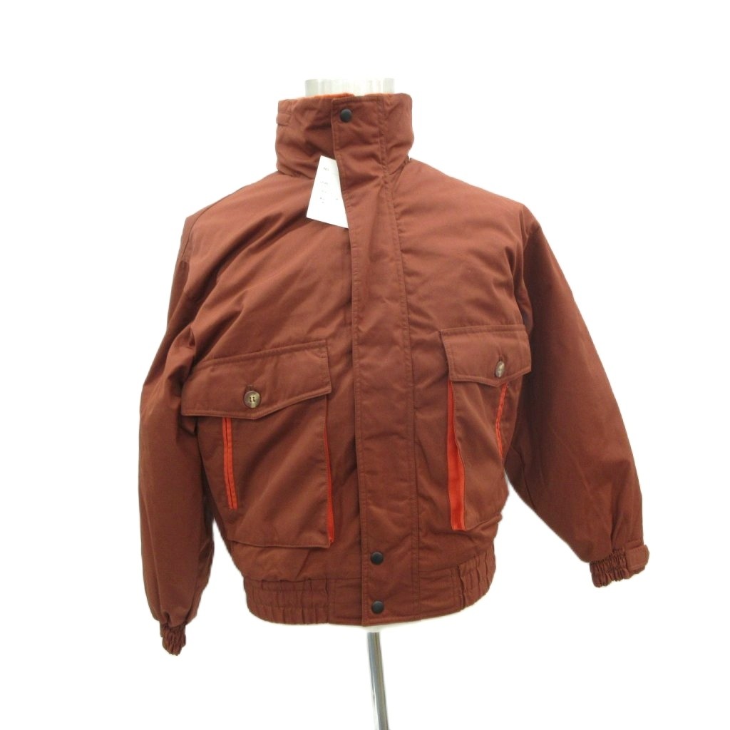 【中古】未使用品 Route141 中綿ジャケット ミドル丈 LL 茶色 ブラウン スタンドカラー /HO29 ■GY58 メンズ