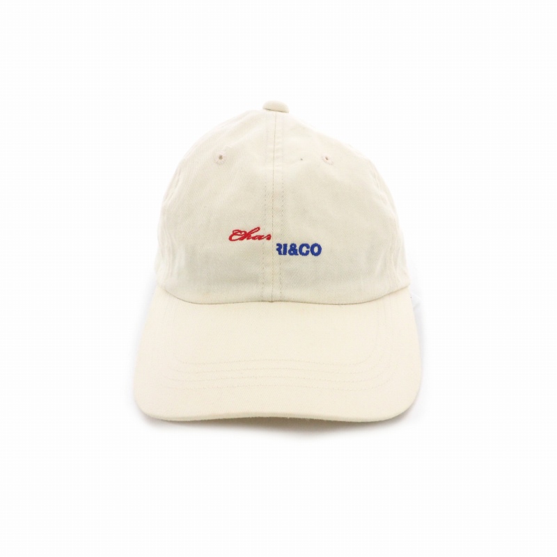 【中古】チャリアンドコー CHARI & CO THEN AND NOW LOGO POLO CAP キャップ 帽子 ロゴ ワンポイント ナチュラル
