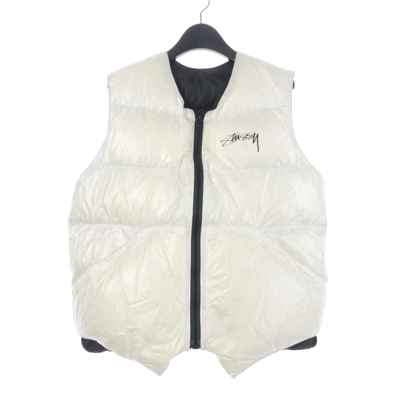 【中古】アワーレガシー ステューシー クレセント ダウンワークス 22AW リバーシブル ダウンベスト ショーンフォント