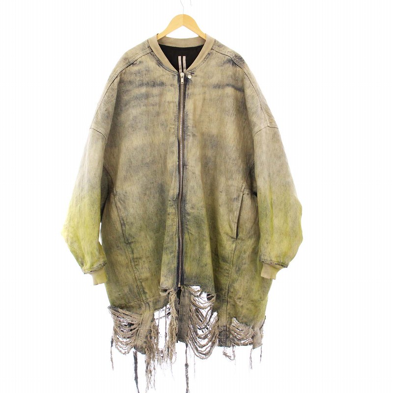 【中古】リックオウエンス Rick Owens 23AW Denim Down Jacket Grey デニムダウンジャケット アウター 48 グレー