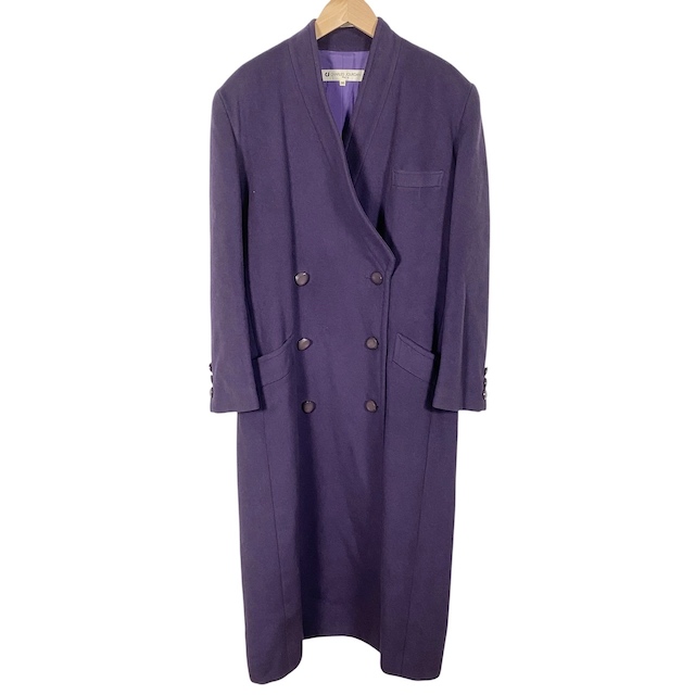 【中古】シャルル ジョルダン CHARLES JOURDAN カシミヤコート ロング 長袖 紫 パープル 38 M相当 レディース
