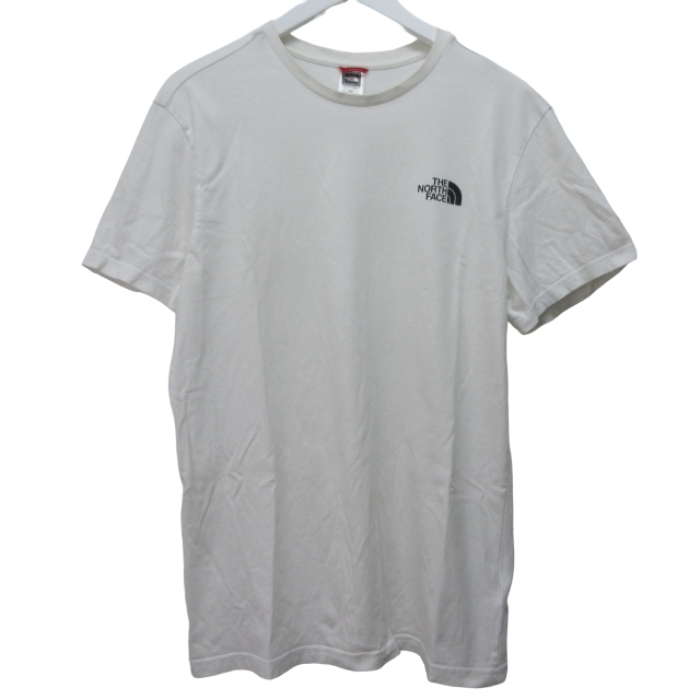 【中古】ザノースフェイス THE NORTH FACE Tシャツ カットソー 半袖 ロゴ ホワイト Mサイズ 0313 メンズ