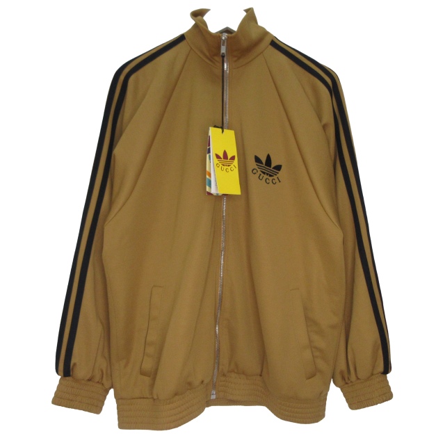 【中古】未使用品 グッチ GUCCI × adidas アディダス タグ付き 未使用品 Cotton Jersey Zip Jacket