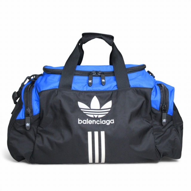 【中古】バレンシアガ BALENCIAGA ×adidas アディダス 美品 ボストンバッグ ジムバッグ トレフォイル ロゴ